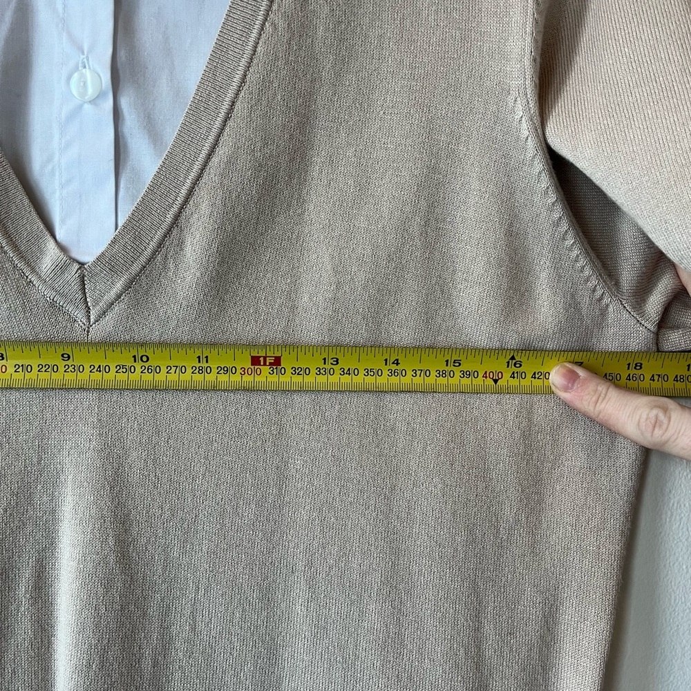 Layered look professional preppy collared shirt knit tie waist Y2K retro - Picture 10 of 10